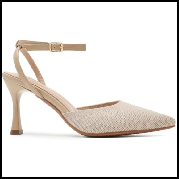 Pointed Toe Kitten Heels Elegant Stiletto Pumps Ankle Strap Party Wedding Shoes - Picture 4 of 7